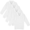 George Boys School Uniforms Long Sleeve Pique Polo Shirts, 4-Pack Value Bundle, Sizes 4-18(XS-XXL)