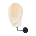 thumbnail image 4 of Gazechimp Wall Mount Mannequin Head Cap Hat Display Rack for Ornament Decoration Store Beige Flannel, 4 of 8