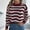 Wine, variant on FDGIU Women's Chunky Knit Sweater Warm Pullover Crewneck Sweater 2025, Oversized Loose Striped Top, Casual Fall Fashion Cozy Tunic