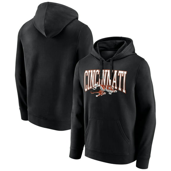 Men's Black Cincinnati Bengals Gridiron Classics Campus Standard Pullover Hoodie