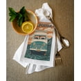 thumbnail image 2 of California, Letterpress, Camper Van (100% Cotton Tea Towel, Decorative Hand Towel, Kitchen and Home), 2 of 3