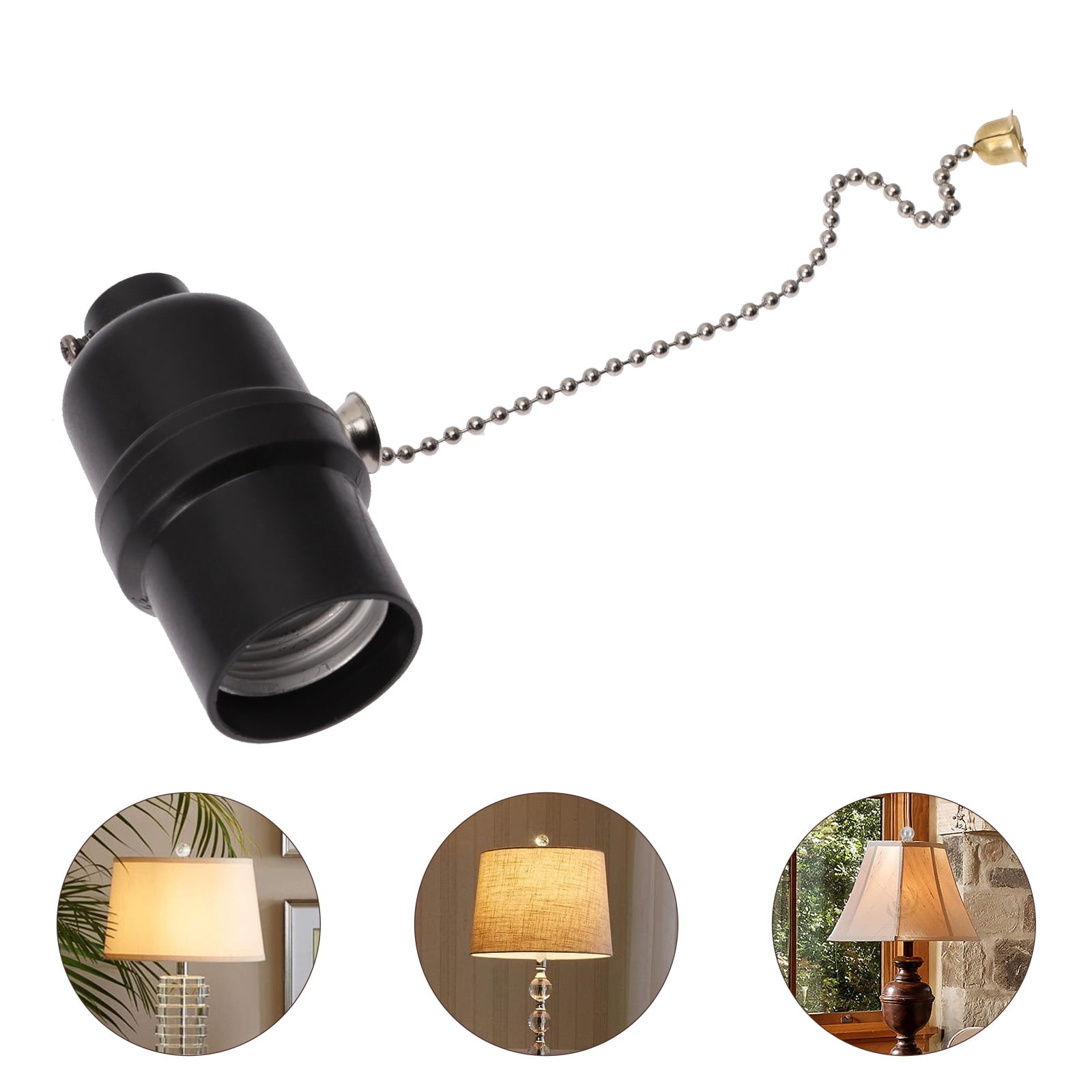 Pull Chain Light Fixture E27 Light Socket Pull Chain Lampholder Lamp