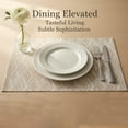 thumbnail image 3 of Ht Viik Placemats Set of 5 Vinyl/Plastic Woven Place Mats for Kitchen Table Indoor/Outdoor Washable Placemat Wipeable Dining Table Mats, 3 of 10