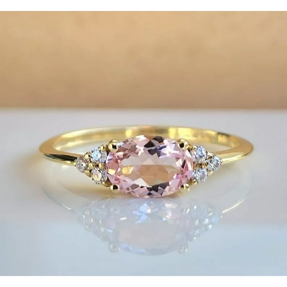 Certified Natural Pink Sapphire Ring 925 Sterling Silver Handmade Engagemant Ring