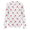 thumbnail image 3 of Chandails à Capuchon de Mode pour Femmes 2023 Col Rond Imprimé Manches Longues Hauts Imprimés Blouse Régulière 50 % de Rabais Liquidation Costumes Halloween/noël, 3 of 4