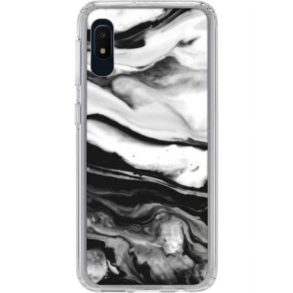 Skinit Marble Black and White Marble Ink Galaxy A10e Clear Case