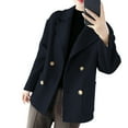 thumbnail image 5 of Felirenzacia Women's Blazer Jacket, Double Breasted Winter Cropped Coat, Work Short Trench Overcoat for Women, 5 of 6