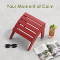 thumbnail image 4 of Folding Adirondack Ottoman set of 2, HDPE Outdoor Adirondack Chair Footrest for Outside Indoor,19.7in W, Red(Set of 2), 4 of 6