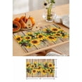 thumbnail image 5 of Watercolor Sunflower Country Stars Placemats Set of 4,Wipeable Washable Table Mats for Dining Tables,Farm Vintage Wood Board Place Mats for Kitchen Event Party Tabletop Decor, 5 of 7