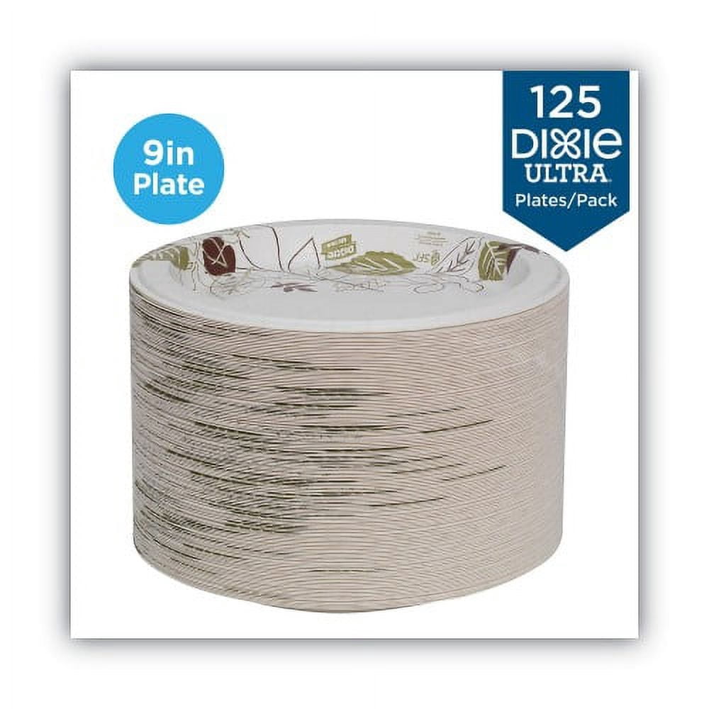 New Dixie Ultra Pathways Soak Proof Shield Heavyweight Paper Plates, 8 1/2", 125/Pack,Each