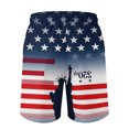 thumbnail image 6 of JULMCOMO 4th of July Men's Shorts Drawstring Patriotic Loose Stars Stripes Summer Shorts for 1776 with Pockets Red XL, 6 of 6