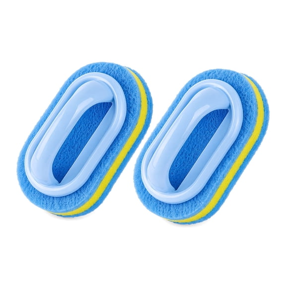 Cleaning Sponge for Bathroom Kitchen Bathtub Toilet Cleaner All Purpose Shower Sponge with Ergonomic Handle 2 Pack