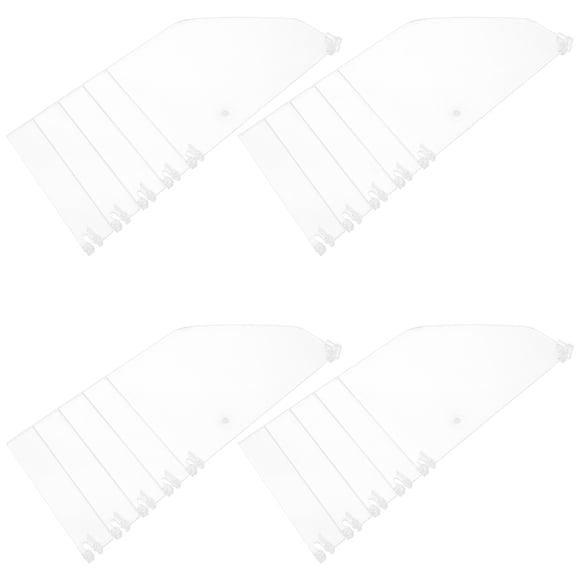 SHOWERORO 4Ud Organizadores Transparentes Para Estantes De Closet Y Con Divisores Flexibles