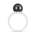 thumbnail image 2 of ANGARA Classic Tahitian Cultured Pearl Solitaire Ring in 925 Sterling Silver for Women | June Birthstone, Birthday, Anniversary, Jewelry Gift for Women | Pearl Ring, 2 of 8