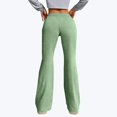 thumbnail image 5 of HLKJKLS Sweatpants Women High Waisted Flare Leggings Soft Wide Leg Sweatpants Bell Bottoms Yoga Pants Polyester Spandex Green S-Xxl, 5 of 6
