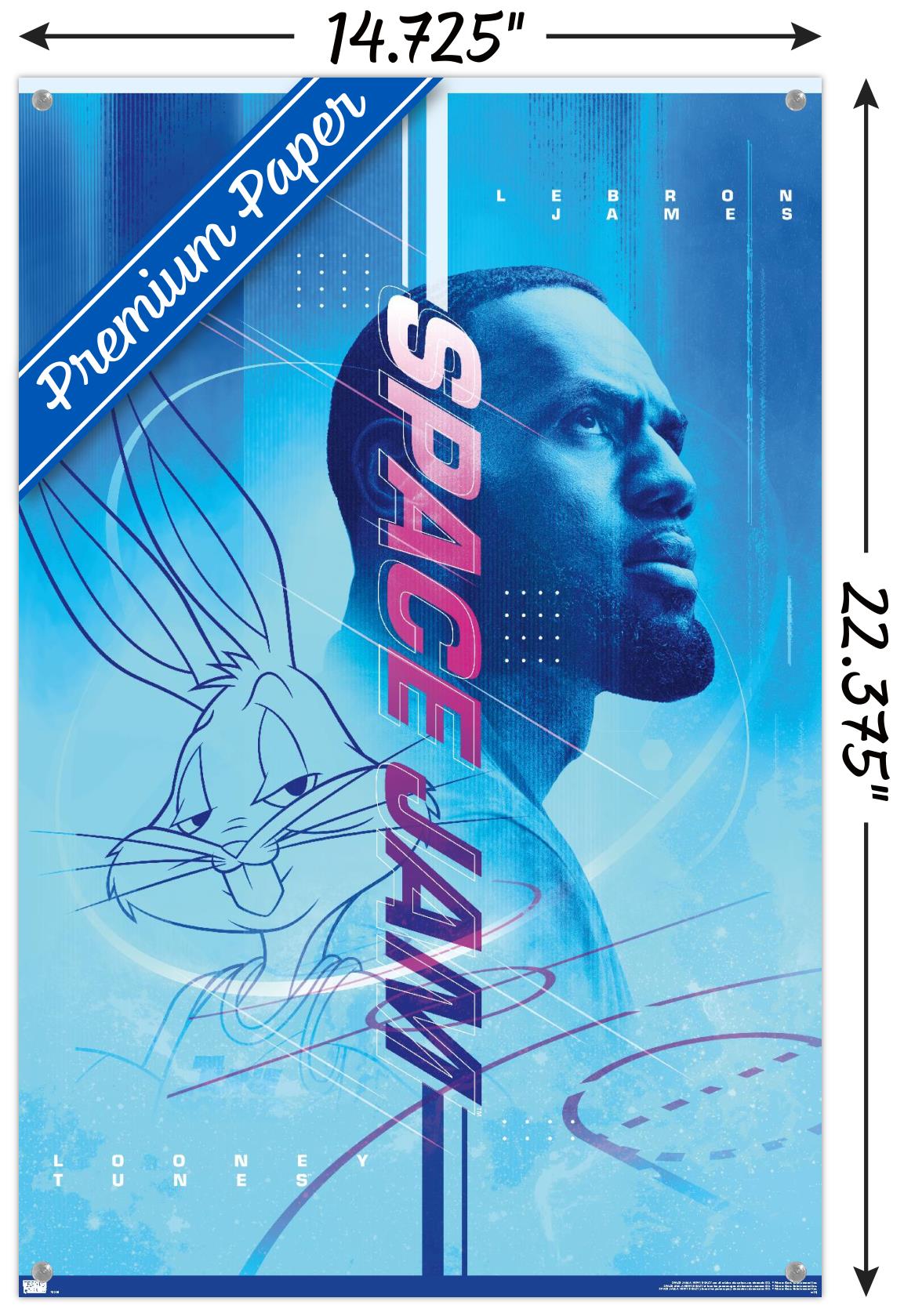 Space Jam: A New Legacy - Teaser Wall Poster with Pushpins, 14.725" x 22.375"