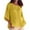 Yellow, variant on Women Summer Tops Womens Loose 1/ 2 Long Sleeve Blouse Tops Solid Casual Short Sleeve Shirt Blouse Womens Button up Teen Blouses Dressy Graphic Tee Shirt Sheer Compression Top Work Out Pink M