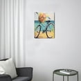 thumbnail image 3 of 12x16 inch Wall Art for Home Decor Coastal Beach Bicycle Theme, Rustic Bike & Floral Butterfly Canvas Painting for Bathroom, Bedroom, Living Room, 3 of 7