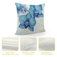 thumbnail image 4 of Nawypu  Flower Throw Pillow Cushion Cover, Orchids Natural Flowers Reflections on The Water for Spring Calming Art, Decorative Square Accent Pillow Case,Blue Purple, 4 of 5