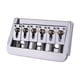 thumbnail image 5 of Puente de repuesto para guitarra eléctrica, ajustable, resistente, fabricado en aleación de zinc, Plata, 5 of 9