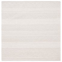 SAFAVIEH Natura Mervyn Southwestern Wool Area Rug, Ivory, 6' x 6' Square