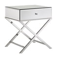 thumbnail image 5 of Weston Home Downey X-Base Mirrored Chrome End Table, 5 of 9