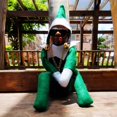 thumbnail image 2 of Muñeco Elfo Navidad Hecho A Mano Adornos Muñeca Decoraciones Navideñas () Verde, 2 of 8
