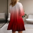 thumbnail image 4 of Annhoo Sweatshirt Dresses Women Fall Fashion Gradient Colour Crewneck Mini Dress Long Sleeve Pleated Dress, 4 of 6