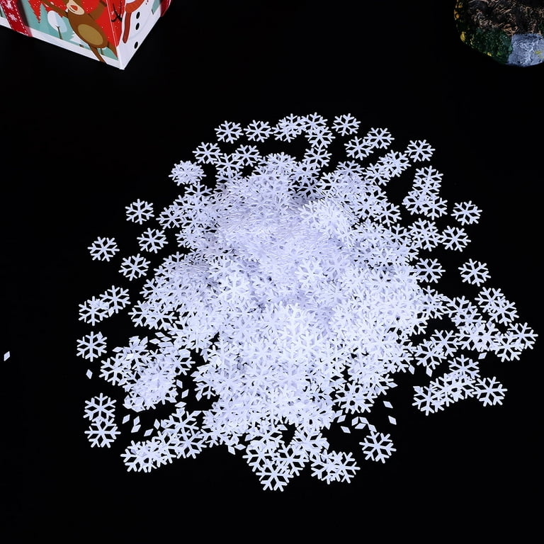 1000pcs Snowflakes Confetti Decorations For Christmas Winter