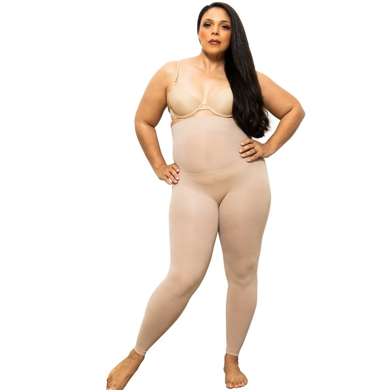 Firm control shaping leggings with girdle light + refreshing nilit breeze  fibre Farmacell