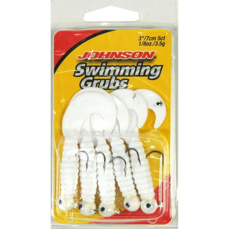 Johnson Swimming Grubs White 1/8 oz