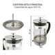 thumbnail image 2 of Cafetera Hudson Émbolo F-228-1000 manual plateada y negra prensa francesa, 2 of 2