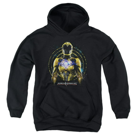Power Rangers Yellow Ranger Youth Pullover Hoodie Sweatshirt Black