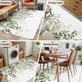thumbnail image 6 of Sage Green Leaf 4x6 Rug for Dining Table for 4 People Under Table, Watercolor Eucalyptus Leaves Botanical ashable Non Slip Rectangle Area Rug, 6 of 9