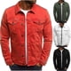 thumbnail image 1 of Chaqueta vaquera para hombre, estilo clásico, ajustado, rasgado, desgastado, informal, estilo camionero, 1 of 5