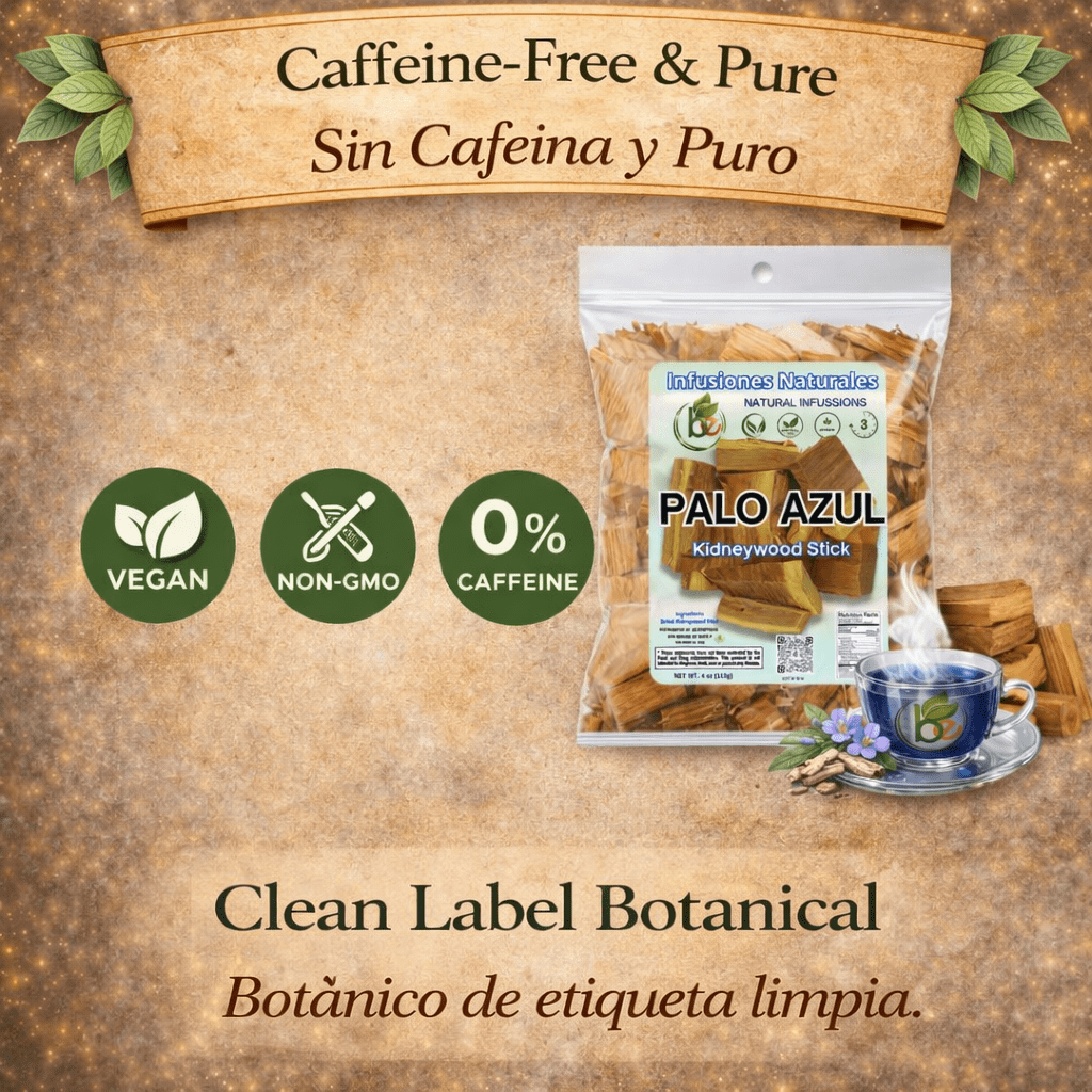 Palo Azul 4oz (141.g) Herbal Tea | Kidneywood (Blue Stick) Te Herbal | Makes 40+ Cups | Wildcrafted Kidney Wood Tea | All Natural Tea, non-GMO.