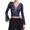 I1357 Blue, variant on Likimi Womens T-Shirt V Neck Solid Color Lace Long Sleeve T Shirts For Women Slim Fit Soft Tops Blue Size L