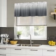 thumbnail image 5 of Grey Ombre Valances for Windows, Decorative Rod Pocket Window Valance Curtains, Gray White Gradient Modern Abstract Art Short Curtain Drapes for Kitchen/Bathroom/Living Room, 2 Panels, 42" W x 18" L, 5 of 8