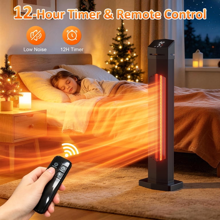Airo Comfort 1500W 36.6" Tower Infrared Space Heater photo 5