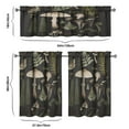 thumbnail image 6 of Mushroom (67) Kitchen Curtain Valance 3 Piece Home Curtains and Valance Set Curtain Sink Window Decor Window Treatment Tier 27.5x36 Length, 6 of 6
