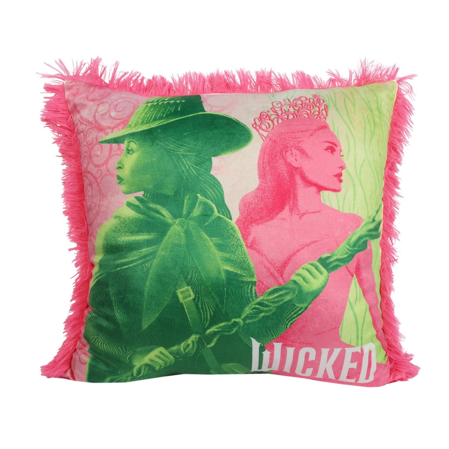 Wicked Movie Kids Funky Fur Pillow, 18” x 18”