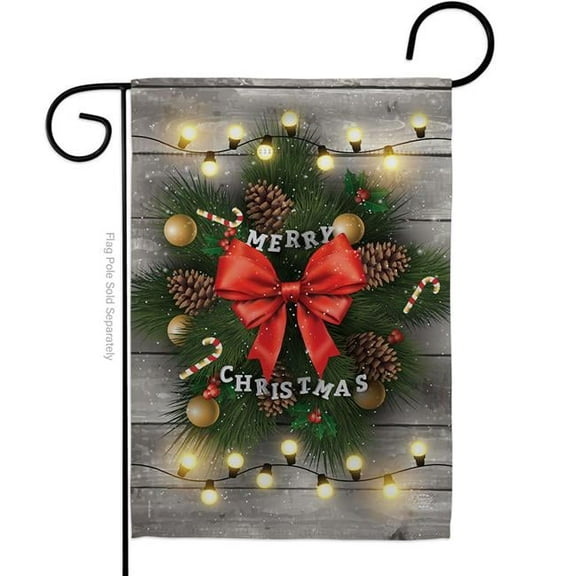 Ornament Collection 13 x 18.5 in. Lightful Merry Christmas Garden Flag with Winter Double-Sided Decorative Vertical Flags House Decoration Banner Yard Gift