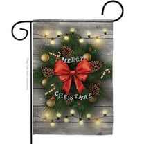 Ornament Collection 13 x 18.5 in. Lightful Merry Christmas Garden Flag with Winter Double-Sided Decorative Vertical Flags House Decoration Banner Yard Gift