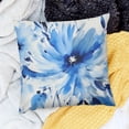 thumbnail image 2 of SHANXI Blue Floral Throw Pillow Covers Wash and Ink Painting Botanical Flower Blue Decorative 24x24in, 2 of 5