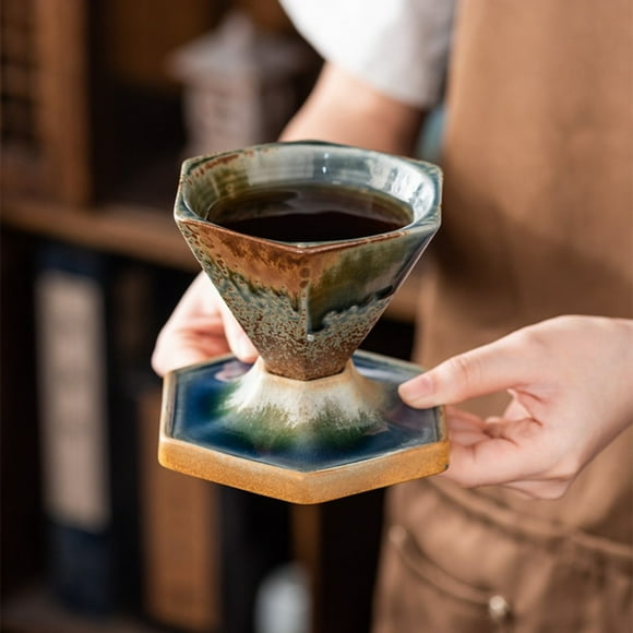 Suncoda Mineral Mug, Minerals Crystal Coffee Mugs Mugs 2024 New Multi Colored Minerals Crystal Coffee Mug Minerals Crystal Mug Hexagonal Bells Mug with Betachable Base