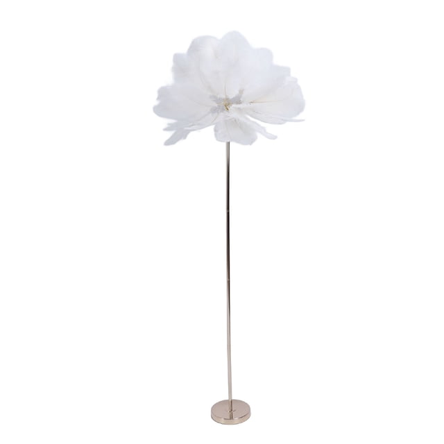 Ostrich Plume Floor Lamp, 61 Inch LED USB Stepless Dimmable Modern Decorative Standing Lamp with Adjustable Color Temperatures, for Bedside Living Room