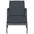 thumbnail image 2 of vidaXL Sun Loungers 2 pcs with Table Poly Rattan Grey, 2 of 5