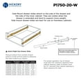 thumbnail image 5 of Hickory Hardware Drawer Slide Collection 20" Drawer Slide, Side Mount - White, 5 of 6