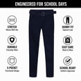thumbnail image 5 of Beverly Hills Polo Club Girls School Uniform Pants Stretch Skinny Fit Pants 2 Pack, 5 of 7
