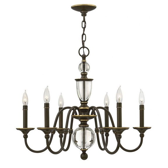 Hinkley Lighting - Eleanor - 6 Light Small Chandelier in Traditional Style -